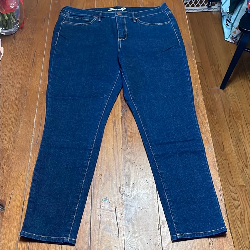 Seven7 Blue Skinny Jeans Classic Style size 12 NWOTs
